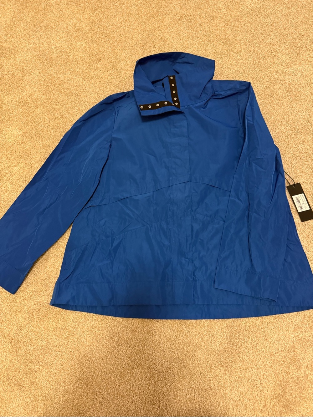 Liv by Habitat Royal Blue Button up Windbreaker Jacket size small NWT